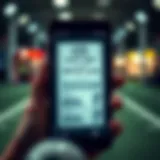 Lotto Ticket Display on Android Device Lotto ticket on a smartphone screen