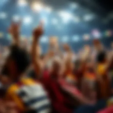 Excitement of Fans During the Asian Cup Fans cheering during a football match