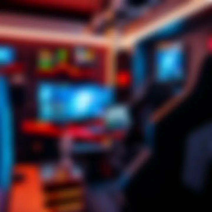 Advanced Technology in Gaming A futuristic gaming setup showcasing advanced technology