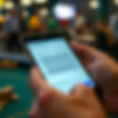 Supportive Communication in Gambling Addiction Recovery A phone with supportive messages