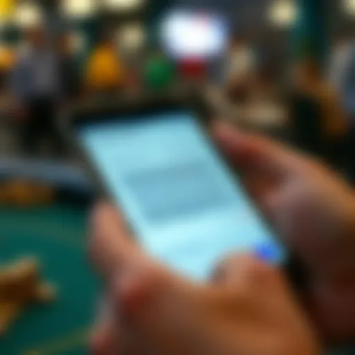 Supportive Communication in Gambling Addiction Recovery A phone with supportive messages