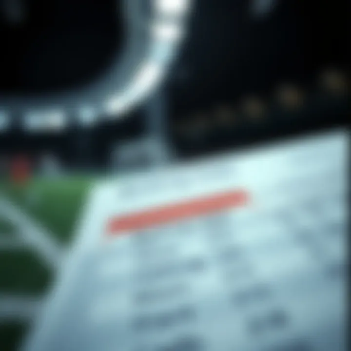 Close-up of a betting slip with odds