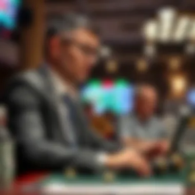 A confident bettor making decisions
