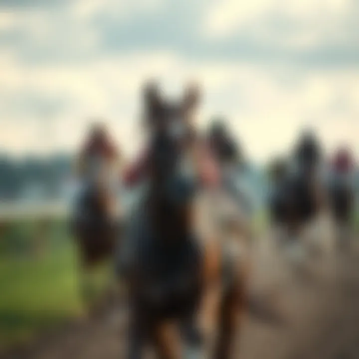 Majestic Horses in Action Horses racing on the track