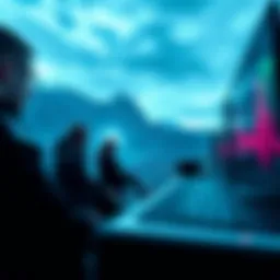 A captivating digital landscape representing online gaming evolution