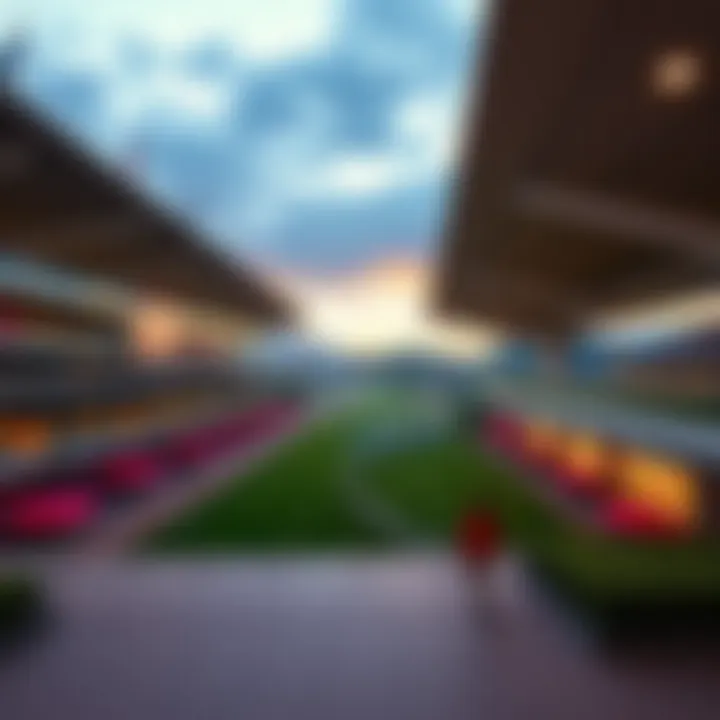 Architectural Beauty of Korea Racetrack An overview of a major racetrack in Korea, highlighting the architectural beauty and atmosphere.