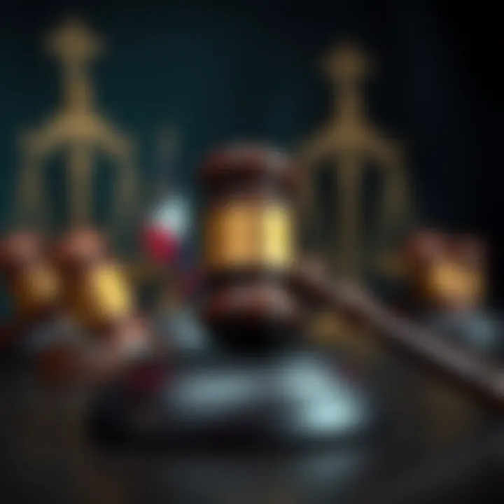 Legal Framework of Sports Betting A gavel symbolizing legal considerations in betting