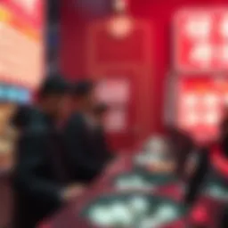 Visual representation of lottery number selection