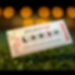 Illustration of a lottery ticket with strategic markings