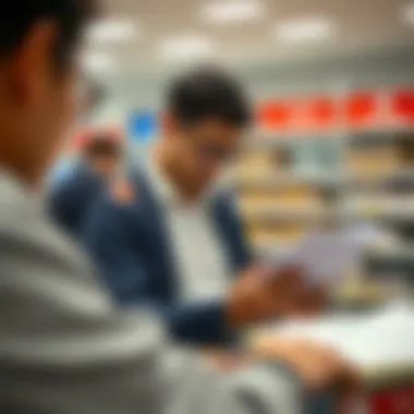 Reviewing Lottery Guidelines An individual reviewing lottery guidelines and regulations