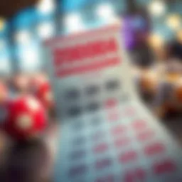 A vibrant lottery ticket displaying various numbers and symbols.