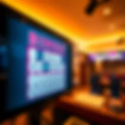 A digital bingo card displayed on a screen