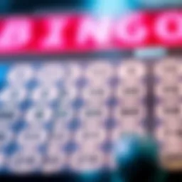 A digital bingo card with numbers marked