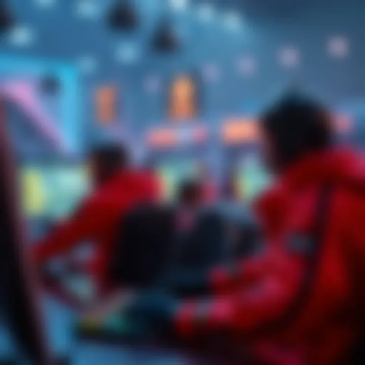 Intersection of Gaming and Blockchain Technology Conceptual image illustrating the intersection of gaming and technology