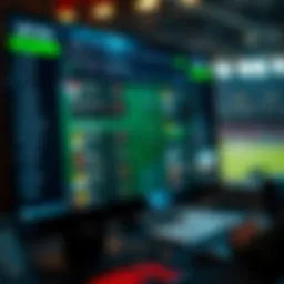 A digital interface showcasing various betting options.