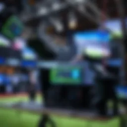 A high-definition sports broadcast setup showcasing advanced technology.