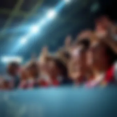 Fans cheering passionately for their teams